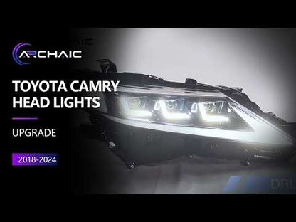 6 Lens Headlights For 8th Gen 2018-2024 Toyota Camry XSE XLE SE LE TRD Front Lamp with Startup Animation and Sequential Turn Signal