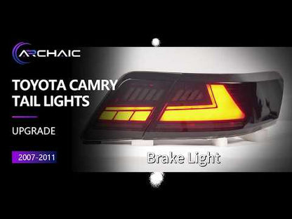 LED Tail Lights for Toyota Camry XV40 2007-2011 Seden CE /LE/SE/XLE,Rear Lamp with Sequential turn signal and Startup Animiation