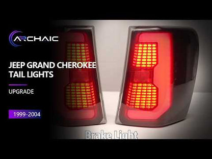 Pair LED Tail Lights Assembly For 1999-2004 Jeep Grand Cherokee Rear Brake Lamp