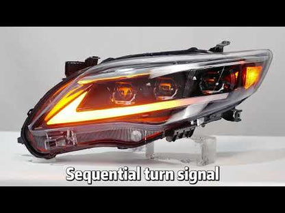 LED Headlights Assembly for Toyota Corolla Base / LE / S 2011–2013 (10th Gen E140 Facelift)