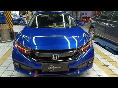 Archaic RGB Headlights Assembly For 2016-2021 Honda Civic 10th Gen | Dynamic DRL Sequential Turn Signal