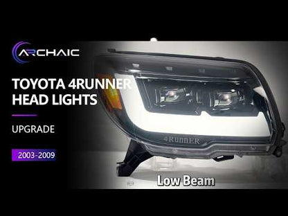 Pair LED Headlights For 2003-2009 Toyota 4Runner,Front Light w/LED Sequential Turn Signal