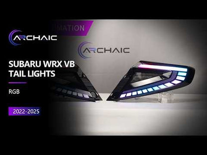 RGB LED Tail Lights Assembly for 2022-2025 Subaru WRX VB, APP Controlled Dynamic Rear Lamps, Plug & Play (Pair)