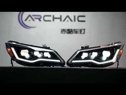Archaic LED Headlights Assembly For 2006-2011 Honda Civic FD1 FD2 FD3 Sedan Type R | JDM Spec ONLY (NOT For USDM FA1/FA5 Models)